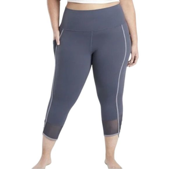 Athleta Salutation Stash Pocket II Capri Leggings Medieval Violet‎ Size 3X - Picture 1 of 11